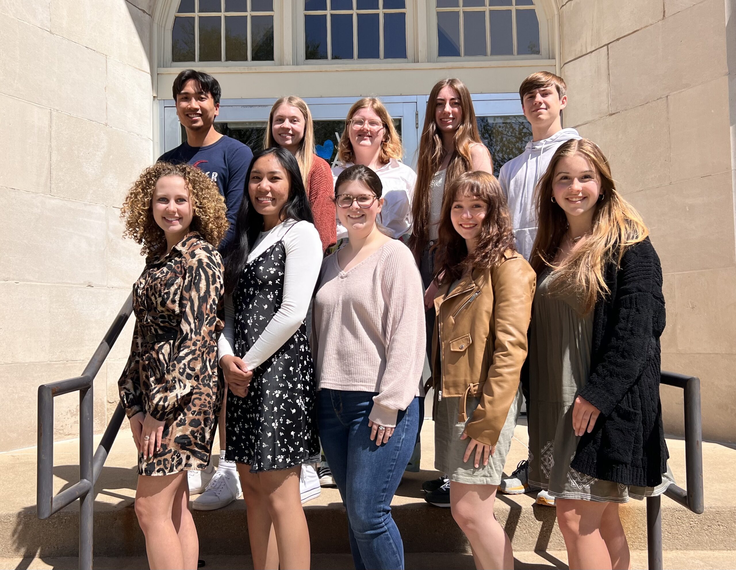 Front row (left to right): Sadie Thornton, Veronica Tirao, Isabella Whitfield, Alexia Bouslog (Salutatorian), Claire Grey.</p>
<p>Back row (left to right): Christian Rosario, Lily Keutzer, Kailey Patterson (Valedictorian), Allie Leone, Robert Nelson.